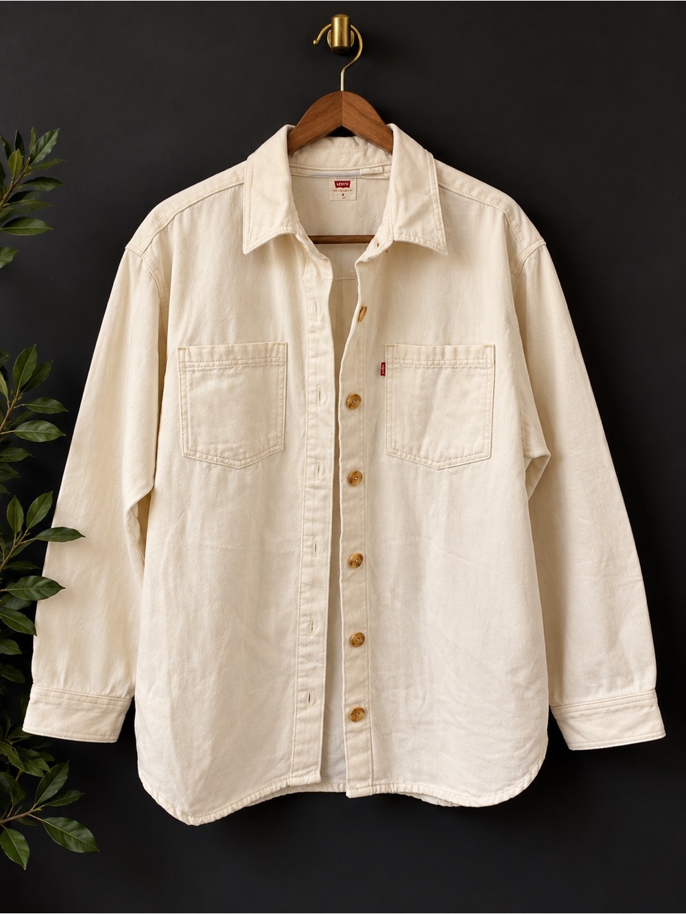 Levi’s Iris Ecru Denim Overshirt Shirt Jacket NWT Medium